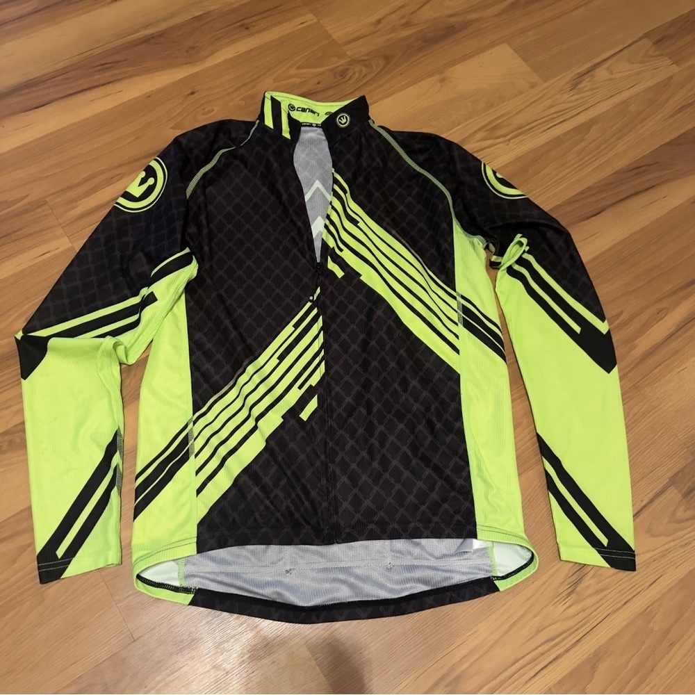 Canari Black and Neon Yellow Cycling Top